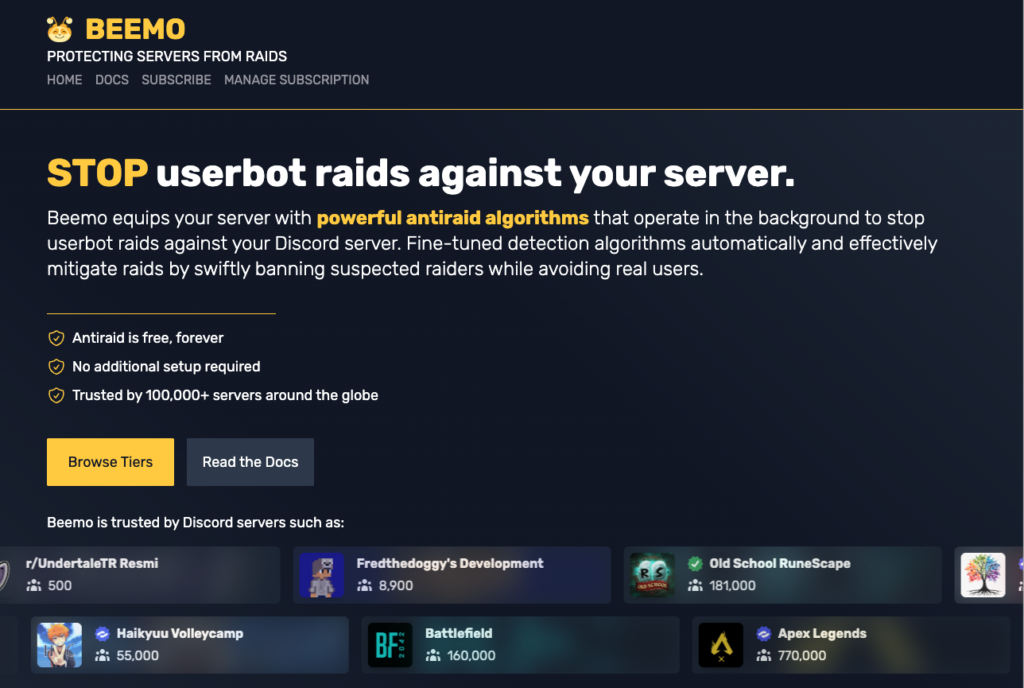 Beemo Bot Guide: The “Silent Guardian” Against Raids – Discord-Media